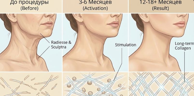 коллагеновые стимуляторы действуют так